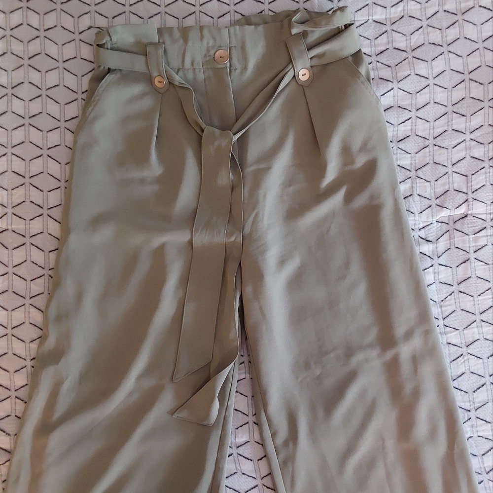 High waisted linen pants